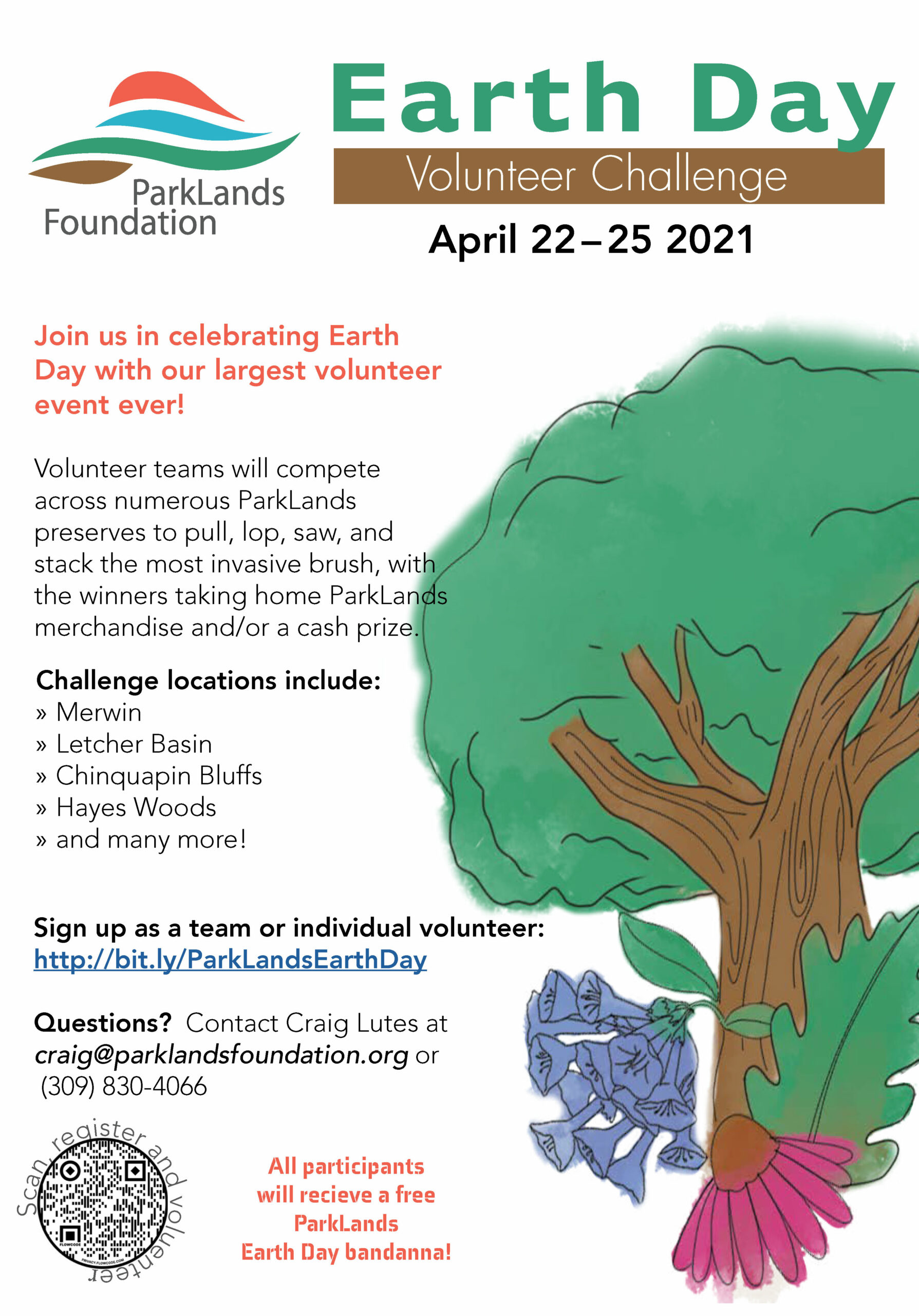 Earth Day Volunteer Challenge ParkLands Foundation